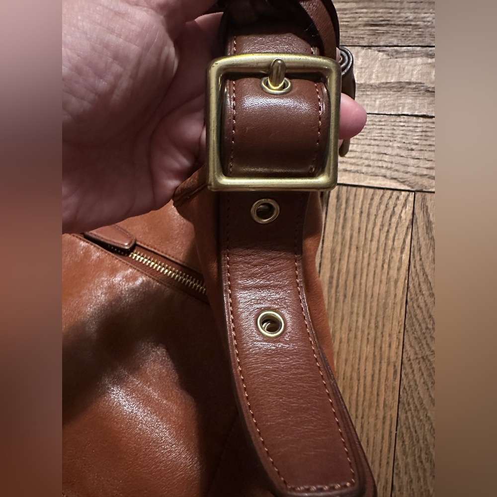 Vintage Coach bag brown leather with tassels - Picture 9 of 12